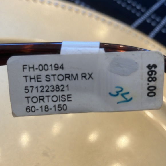 FATHEADZ THE STORM RX TORTOISE WIDE FRAMES 60-18-150 EYEWEAR EYEGLASSES - Picture 3 of 3